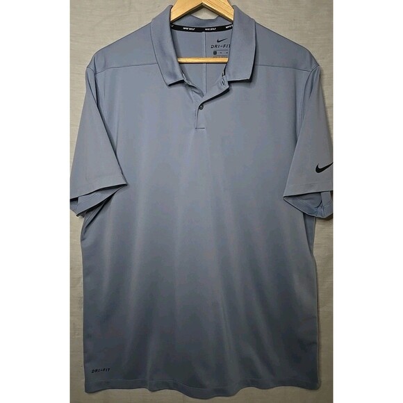 Nike Other - Nike Golf Dri-Fit Polo Shirt, Sz XL, Light Blue, Logo Recycled Polyester